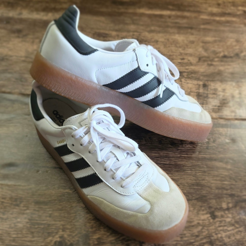 ADIDAS Samba Sambarose Sneakers Womens 11 White Black Gum Platform JI1349